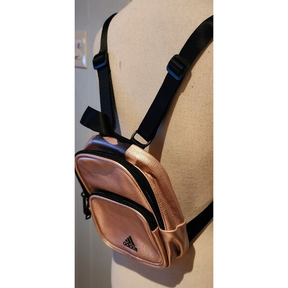 ADIDAS x Zoe Saldana Collection Rose Gold Leather Mini Backpack Style 5151468 - Picture 7 of 11
